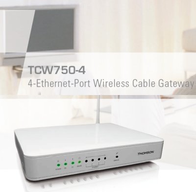   Modems Câble   TCW750 : CPE : Modem cable + Wifi : Eurodocsis 2.0