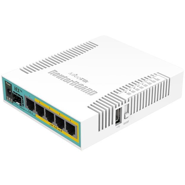   Routeurs  pro   Routeur 5 ports Giga (4 PoE) + SFP hEX PoE RB960PGS
