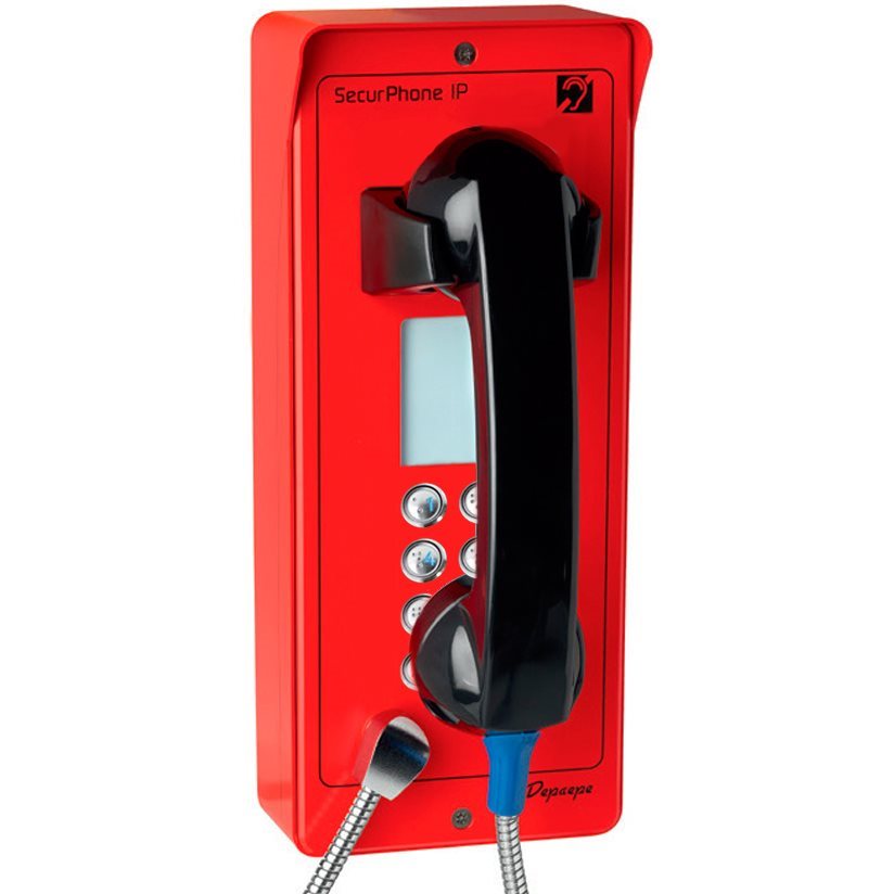   Téléphones SIP   Tlphone d'urgence extrieur avec clavier rouge PVI20R